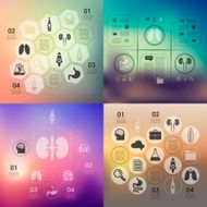 medical infographic with unfocused background N46