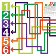 Bright infographic arrows in vector format N11