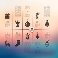 Christmas infographic with unfocused background N165