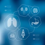 medicine infographic with unfocused background N38