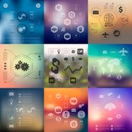 business infographic with unfocused background N169