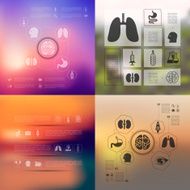 medical infographic with unfocused background N47