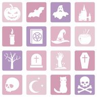 Vector Set of Halloween Icons N4