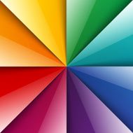 Rainbow shiny folded paper triangles background