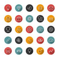 Set of thin icons Style flat Vector ui web app N5