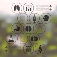 medicine infographic with unfocused background N39