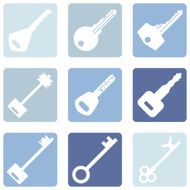 Vector Set of Keys Icons N17