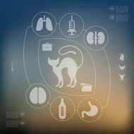veterinary infographic with unfocused background N43