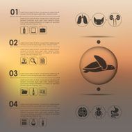 veterinary infographic with unfocused background N45