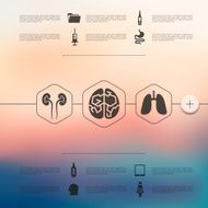medicine infographic with unfocused background N40