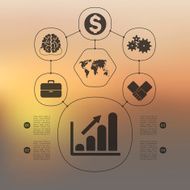 business infographic with unfocused background N170
