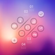 business infographic with unfocused background N171