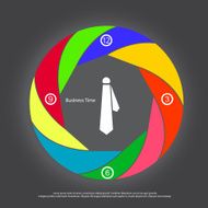 business time and necktie concept vector