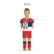Serbia football player Soccer uniform N2