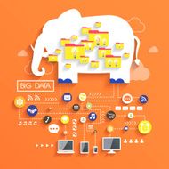 big data concept in flat design