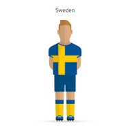 Sweden football player Soccer uniform N2