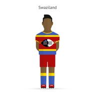 Swaziland football player Soccer uniform N2