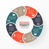 Vector circle arrows for infographic diagram 8 steps options
