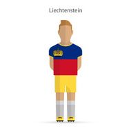 Liechtenstein football player Soccer uniform N2