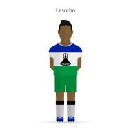 Lesotho football player Soccer uniform N2
