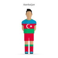 Azerbaijan football player Soccer uniform N2