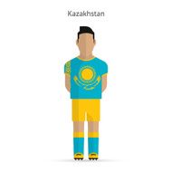 Kazakhstan football player Soccer uniform N2