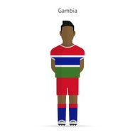 Gambia football player Soccer uniform N2