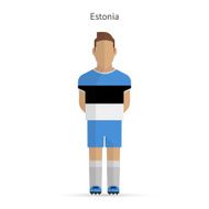 Estonia football player Soccer uniform N2