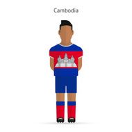 Cambodia football player Soccer uniform N2