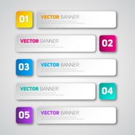 Vector infographic paper banners set tags for business design N2