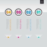 Abstract plastic buttons or rings panel banners for business
