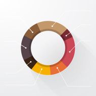 editable pie chart in pastel colors