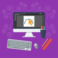 graphic design concept flat style