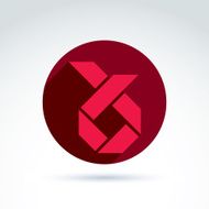 Geometric abstract symbol vector graphic design element icon N7
