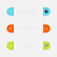 Abstract business info graphics template with icons N74