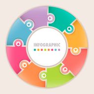 Infographics with eight options Circular puzzle