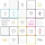 Vector abstract rounded squares background illustration
