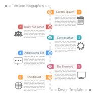 Timeline infographics design template N11
