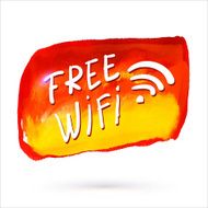Hand drawn wifi symbol for design