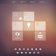Flat design graphic user interface concept with space text suitable