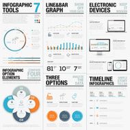 Infographic statistics business vector icons and elements