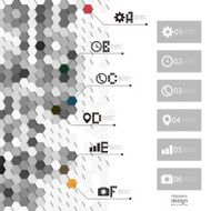 Infographic template for business design hexagonal design vector illustration N12