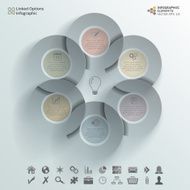 Linked Circles Projects Elaboration Infographic Background N2