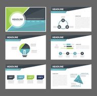 Business presentation template flat design set