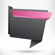 Blank empty speech bubble Origami banner background N16