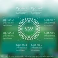 Vector web and mobile eco template with infographic for design