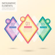 creative rhombus infographics