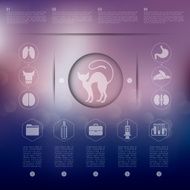 veterinary infographic with unfocused background N46