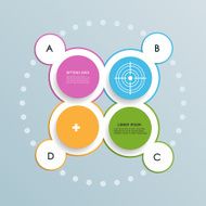 Minimal infographic circles design template N3