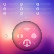 veterinary infographic with unfocused background N47